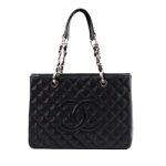 샤넬 그랜드샤핑 블랙 /은장