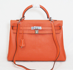 에르메스 켈리 35cm 오렌지/은장