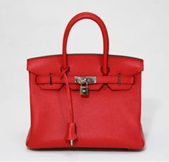 에르메스 벌킨 30cm 레드/은장