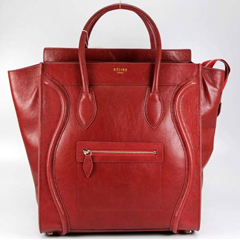 셀린느 러기지백 미듐 레드