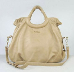 미우미우 양가죽 호보백 1835 - 베이지