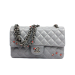 샤넬 램스킨 미듐 무당벌레백 그레이