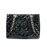 샤넬 페이던트 그랜드 샤핑 블랙/금장