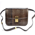 셀리느 클래식 박스백 도매뱀피 다크브라운