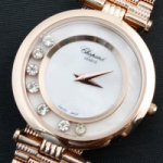 쇼파드 해피스포츠 금장 화이트 / 스위스 쿼츠