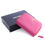 프라다 반지갑 1M0605-다크핑크