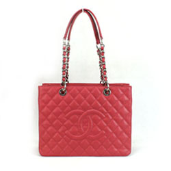 샤넬 그랜드샤핑 레드/은장