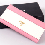 프라다 지갑 1M1132 연핑크/화이트