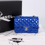 샤넬 클래식 페이던트  블루  은장