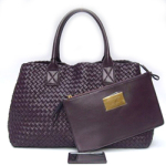 보테가 베네타 카바백 다크퍼플