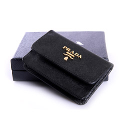 프라다 1M0881 명함지갑 블랙
