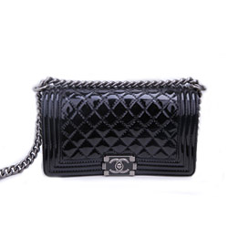 샤넬 보이백 페이튼 블랙 미듐 CL-0928