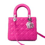 크리스찬디올 레이디디올백 스몰 램스킨 핫핑크