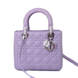 크리스찬디올 레이디디올백 스몰 램스킨 라이트퍼플