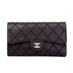 샤넬 퀄팅 스티치 월릿 블랙