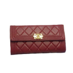 샤넬 캐비어 장지갑 버건디