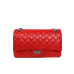 샤넬 빈티지 칼프스킨 플랩백 레드/은장