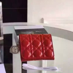 크리스찬 디올 페이던트 3단 반지갑 레드