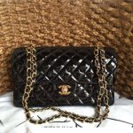 샤넬 페이던트 클래식 플랩백 블랙/금장