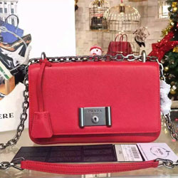 프라다 최고급버전 소가죽 체인크로스백 1BD009  레드