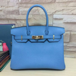 에르메스 오리지널 토고가죽 벌킨 블루/금장