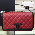 샤넬 캐비어 크로스백 레드