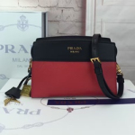 프라다 투톤 신상 가방 레드