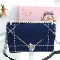 크리스찬 디올 숄더백 블루