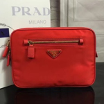 프라다 메이컵 가방 레드