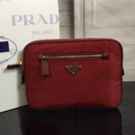 프라다 메이컵 가방 레드와인