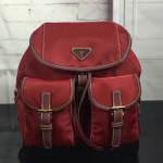 프라다 백팩 레드와인