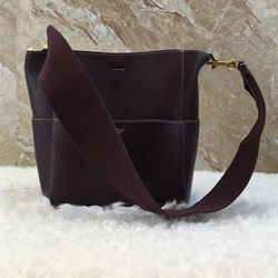 셀린느 상글백 박스 가방 버건디