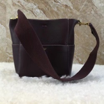 셀린느 상글백 박스 가방 버건디