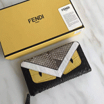 펜디 지갑 백버그 집업 라운드 가죽 장지갑