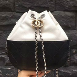 샤넬 램스킨 투톤 크로스백 화이트