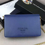 프라다 사피아노 가죽 화이트 월릿 백  1BP013