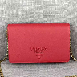 프라다 사피아노 가죽 화이트 월릿 백  1BP014