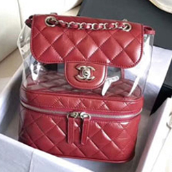 샤넬 시스루 가죽 백팩 22cm