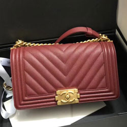 샤넬 캐비어 보이백 미듐 C-181214