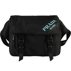 프라다 블랙 나일론 페브릭 숄더스트랩백 1BL015