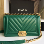 샤넬 보이백 램스킨 미듐 엔틱골드 25cm 191220