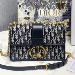 디올 몽테뉴 오블리크 자카드 플랩 체인백 DR-M9203