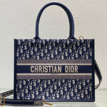 크리스찬디올 이중 자수 장식 패브릭 백 26cm/36cm/42cm